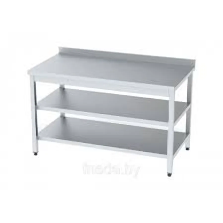 Стол из нержавейки с 2й полкой (Китай) 1200х600х850