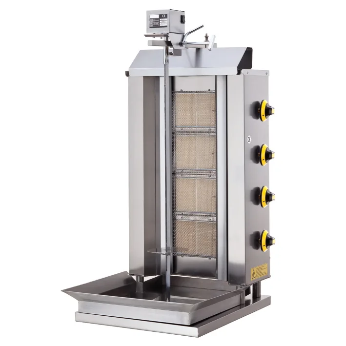 Аппарат для шаурмы газовый Silver, 4 горелки, верхний мотор